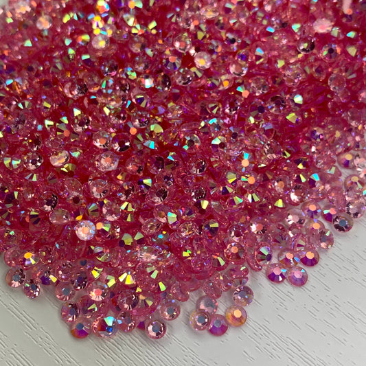 Clear Pink AB | Premium Jelly Resin Rhinestones | Non Hotfix | 3mm, 4mm or 5mm | Flatback