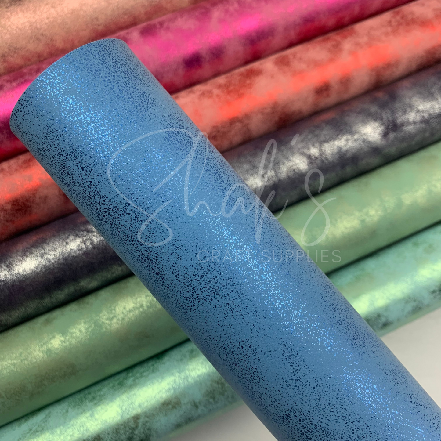 Distressed Shimmer Faux Leather Fabric