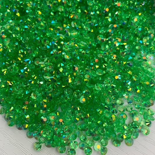 Clear Peridot AB | Premium Jelly Resin Rhinestones | Non Hotfix | 3mm, 4mm or 5mm | Flatback