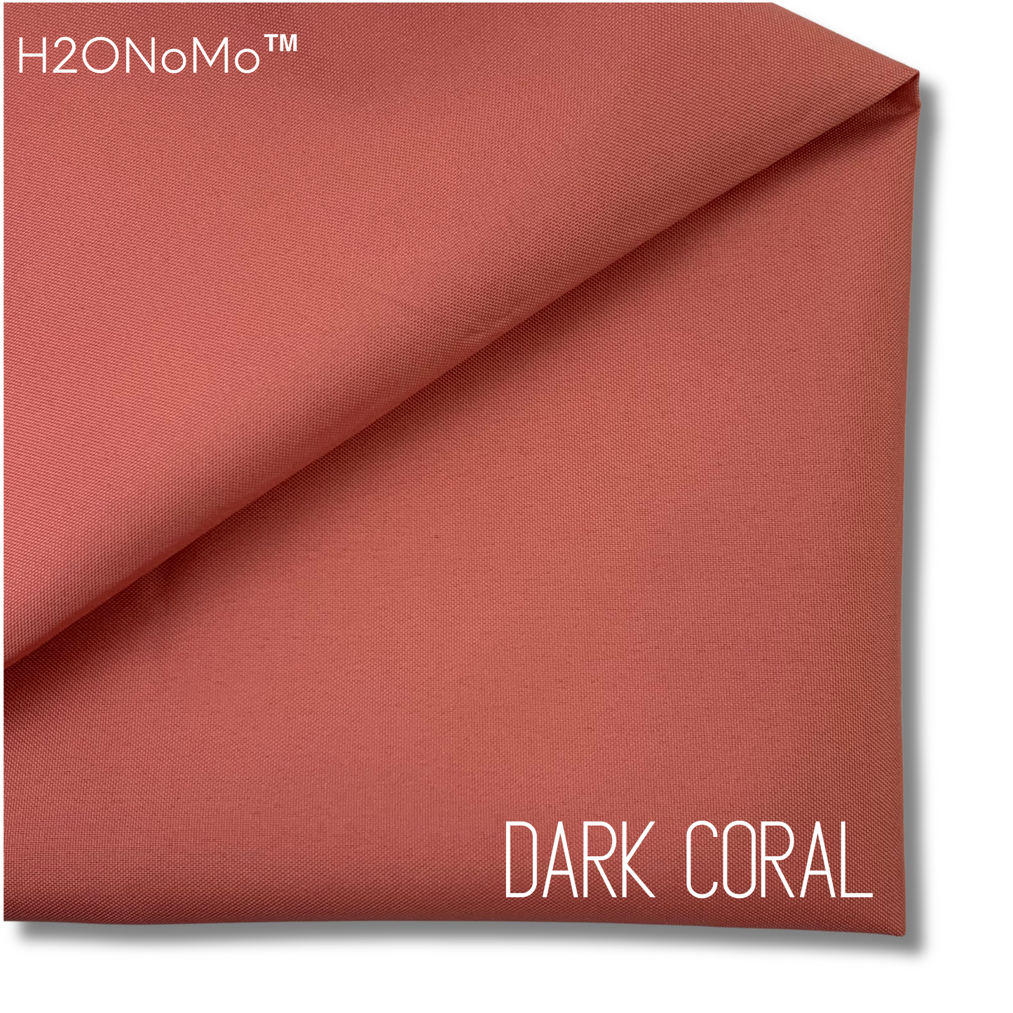 DARK CORAL Solid Color H2ONoMo™ Water Resistant Canvas