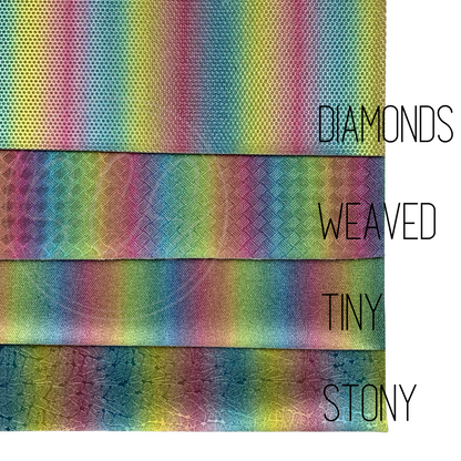 Ombre Embossed Glitter Textured Faux Leather Sheet with Premium Felt Backing