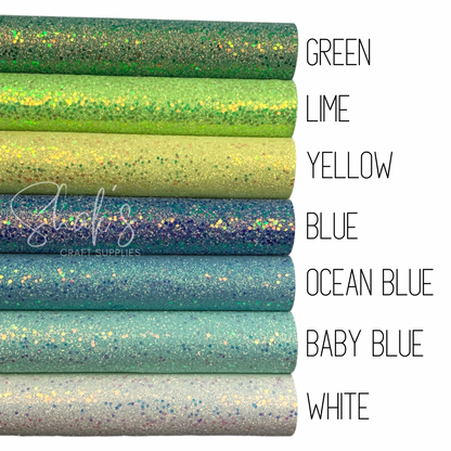 Iridescent Sequin Chunky Glitter Faux Leather