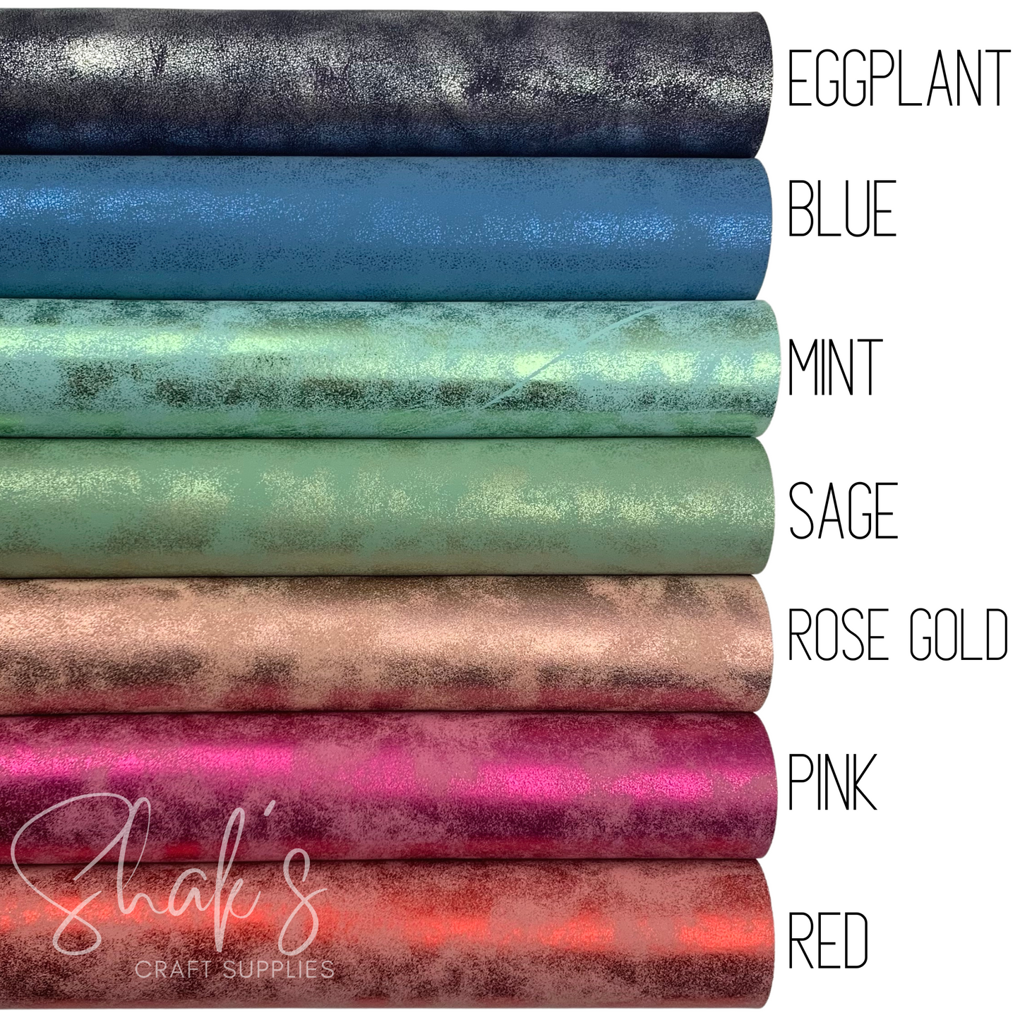 Distressed Shimmer Faux Leather Fabric