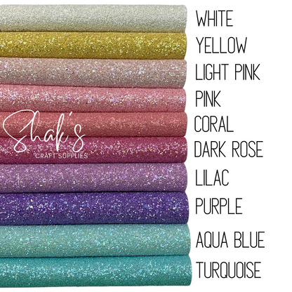 Lux Mixed Pink Chunky Glitter Fabric Sheet - Felt Backing