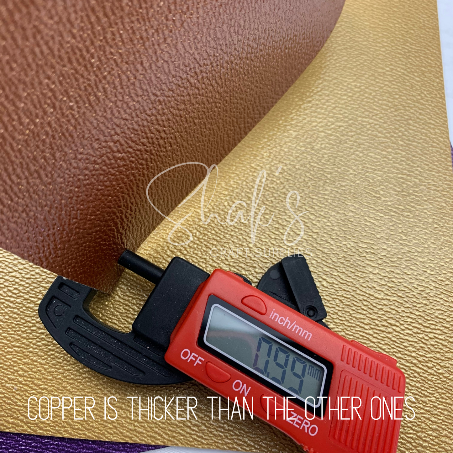 Glossy Textured .8mm Faux Leather Sheets