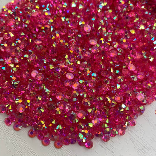 Clear Light Rose AB | Premium Jelly Resin Rhinestones | Non Hotfix | 3mm, 4mm or 5mm | Flatback
