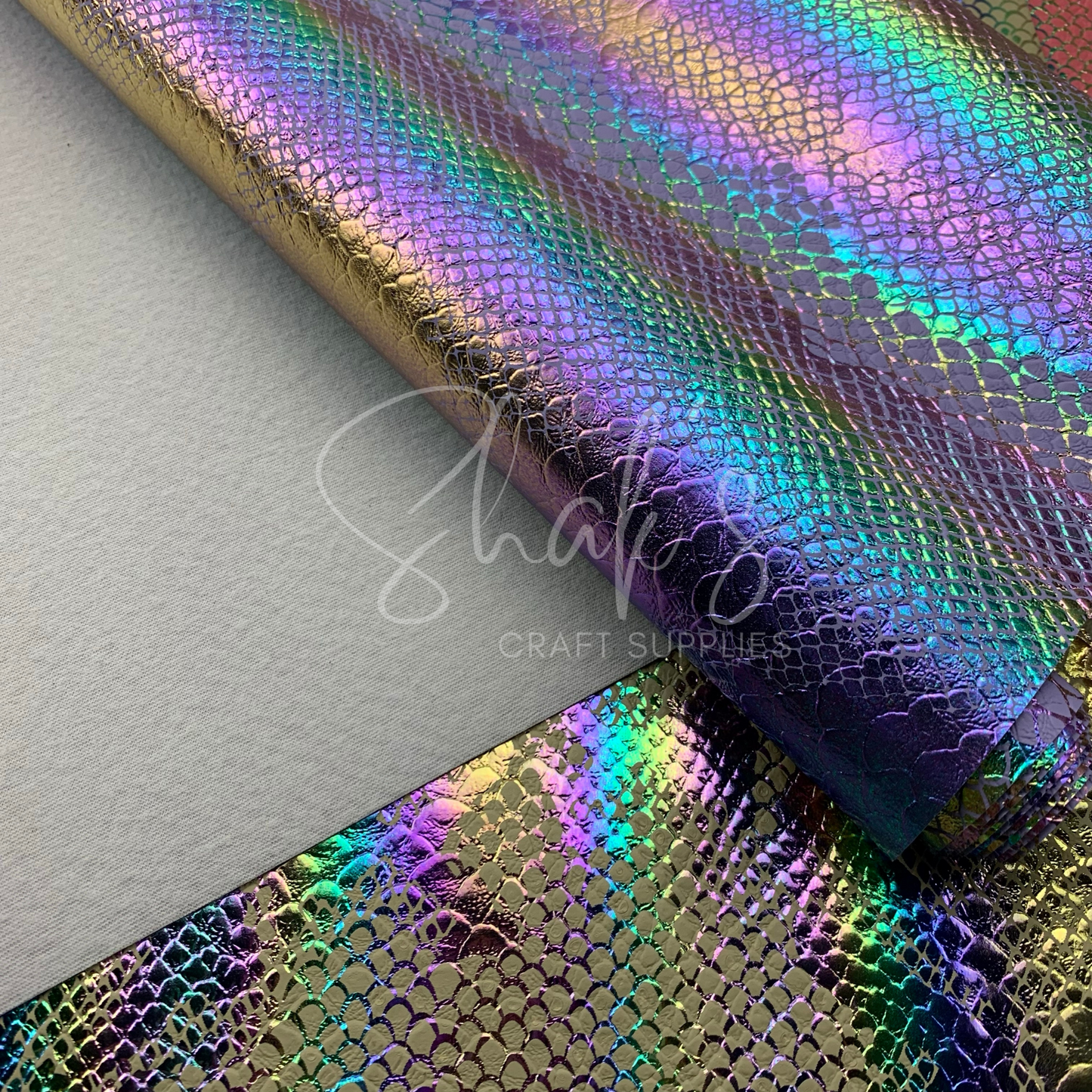 Snake Skin Iridescent .6mm Faux Leather