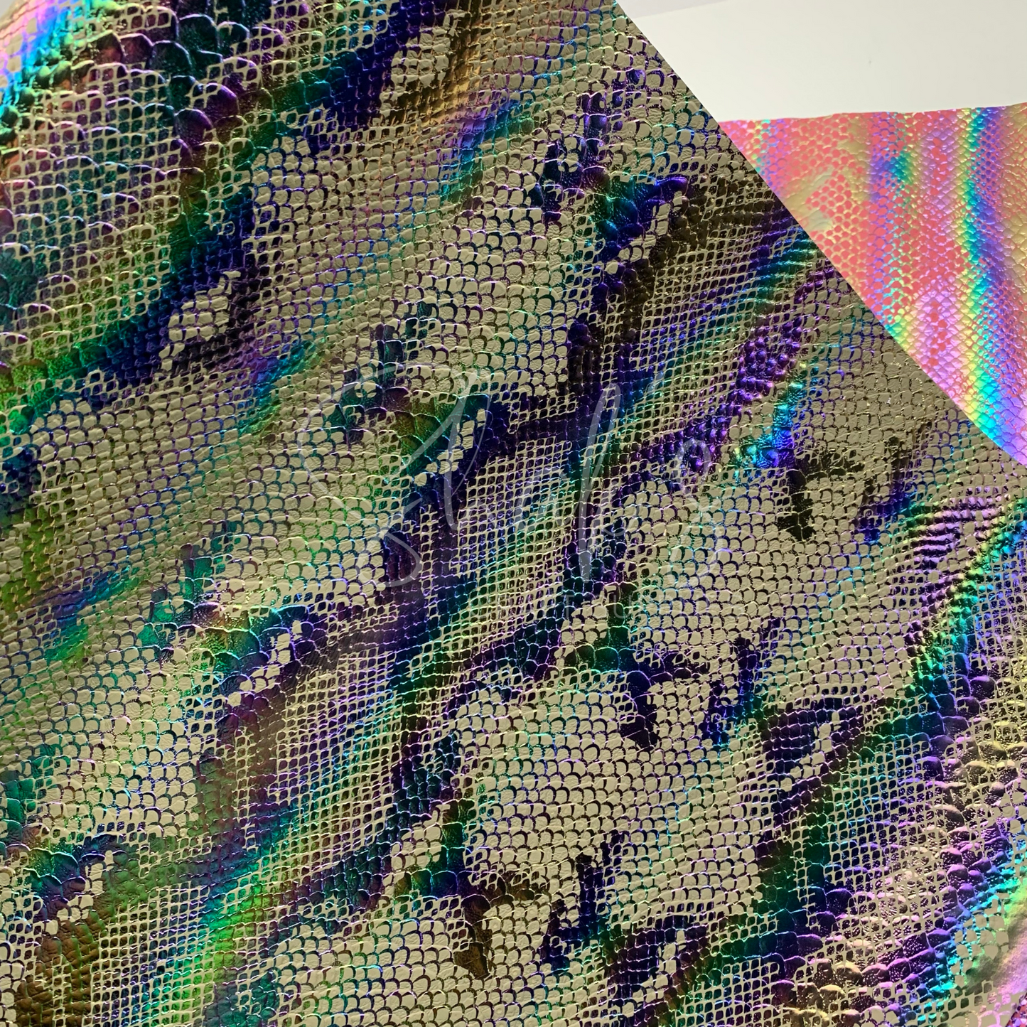 Snake Skin Iridescent .6mm Faux Leather