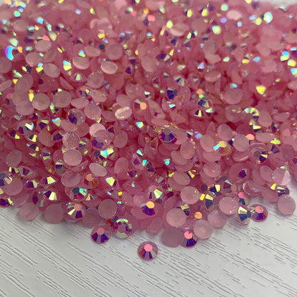Pink AB | Premium Jelly Resin Rhinestones | Non Hotfix | 3mm, 4mm or 5mm | Flatback