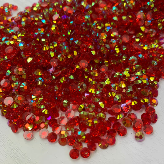 Clear Siam AB | Premium Jelly Resin Rhinestones | Non Hotfix | 3mm, 4mm or 5mm | Flatback