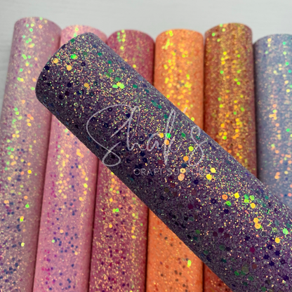 Iridescent Sequin Chunky Glitter Faux Leather