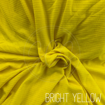 Bright Tones Rib Knit Stretch Fabric Strip, Half and Full Yards