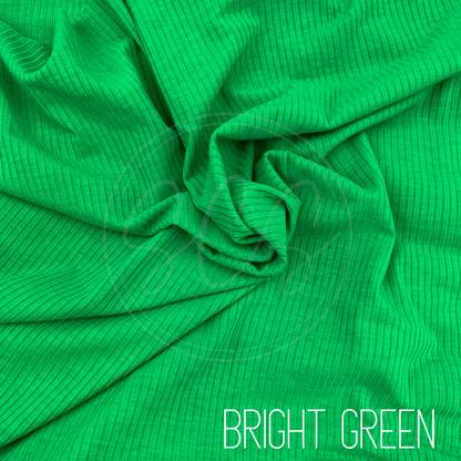 Bright Tones Rib Knit Stretch Fabric Strip, Half and Full Yards