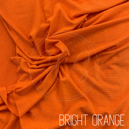 Bright Tones Rib Knit Stretch Fabric Strip, Half and Full Yards