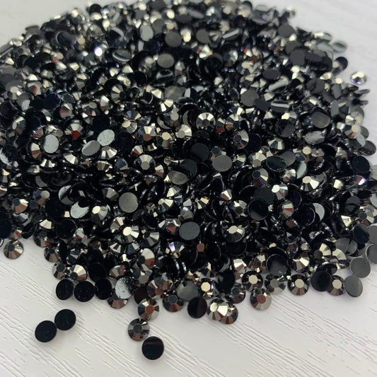Hematite | Premium Jelly Resin Rhinestones | Non Hotfix | 3mm, 4mm or 5mm | Flatback