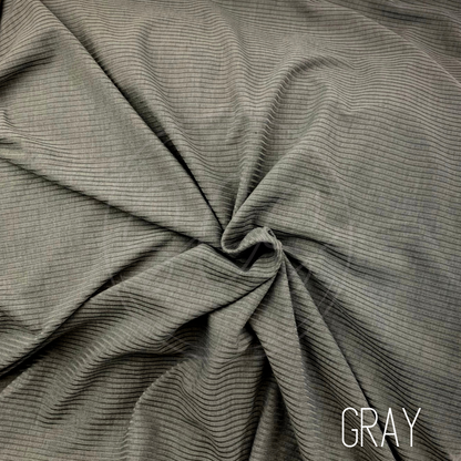 Neutral Tones Rib Knit Stretch Fabric Strip, Half and Full Yards