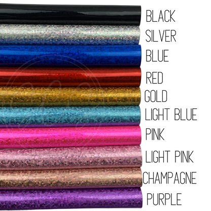 Laser Patent Mirror Glossy Smooth Surface Faux Leather Sheet