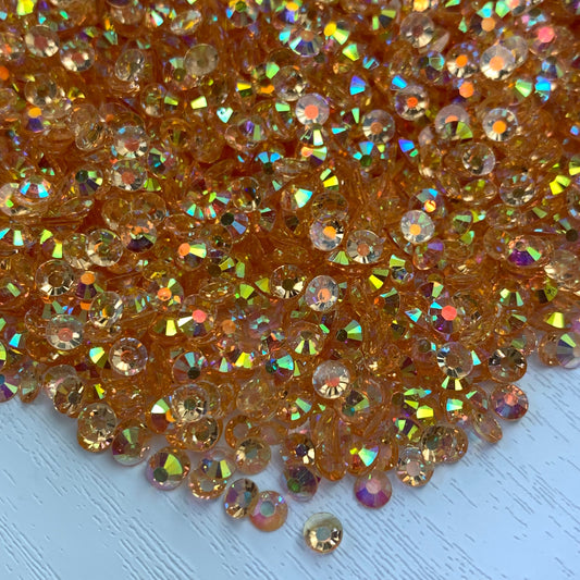 Clear Champagne AB | Premium Jelly Resin Rhinestones | Non Hotfix | 3mm, 4mm or 5mm | Flatback