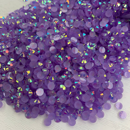 Light Amethyst AB | Premium Jelly Resin Rhinestones | Non Hotfix | 3mm, 4mm or 5mm | Flatback