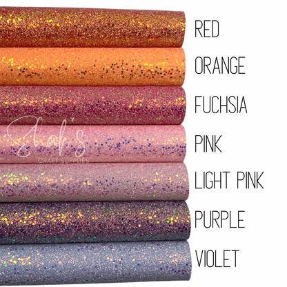Iridescent Sequin Chunky Glitter Faux Leather