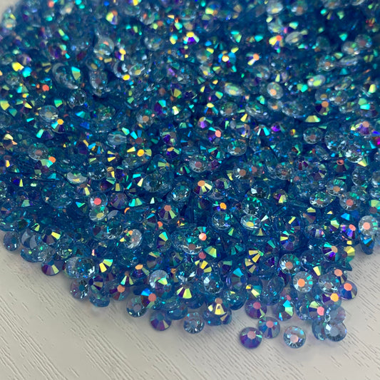 Clear Light Saphire AB | Premium Jelly Resin Rhinestones | Non Hotfix | 3mm, 4mm or 5mm | Flatback