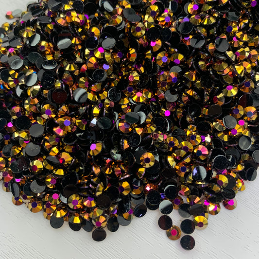Rose Gold AB | Premium Jelly Resin Rhinestones | Non Hotfix | 3mm, 4mm or 5mm | Flatback