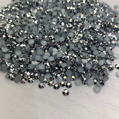 Mine Silver | Premium Jelly Resin Rhinestones | Non Hotfix | 3mm, 4mm or 5mm | Flatback