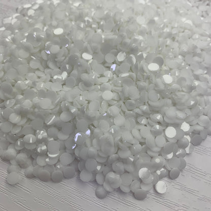 Jelly White | Premium Jelly Resin Rhinestones | Non Hotfix | 3mm, 4mm or 5mm | Flatback