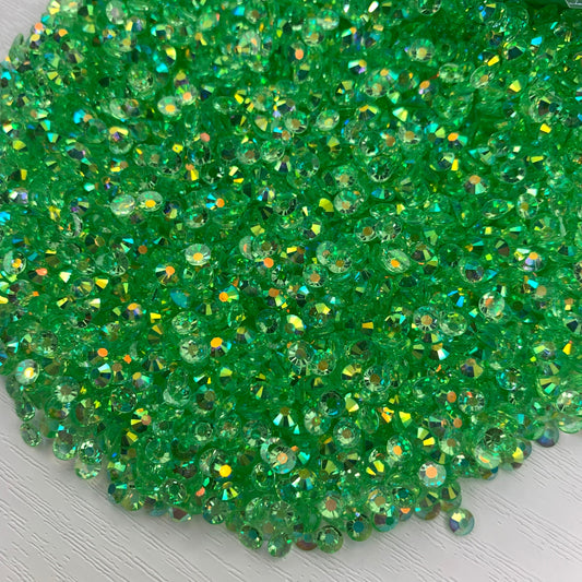 Clear Light Peridot AB | Premium Jelly Resin Rhinestones | Non Hotfix | 3mm, 4mm or 5mm | Flatback