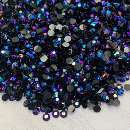 Jet Base Purple Rose AB | Premium Jelly Resin Rhinestones | Non Hotfix | 3mm, 4mm or 5mm | Flatback
