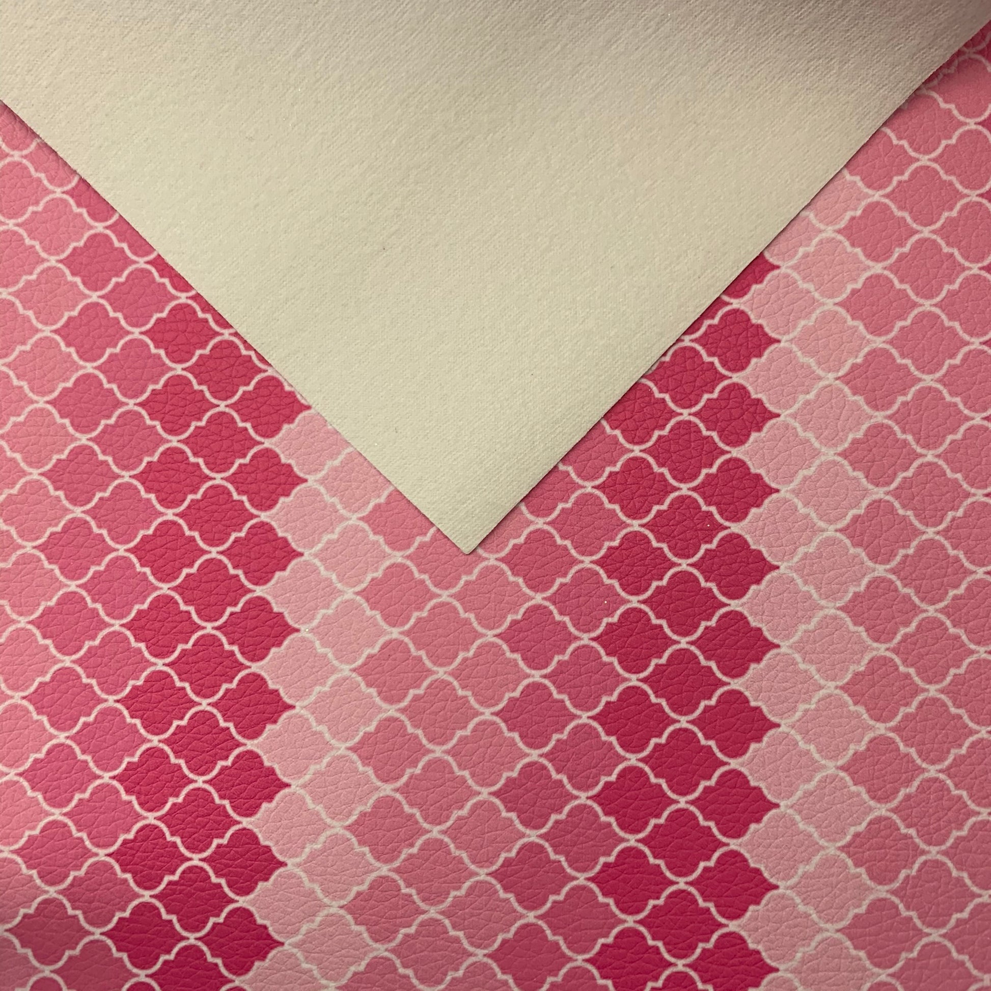 Moroccan Pinks Lattice Pebble Faux Leather