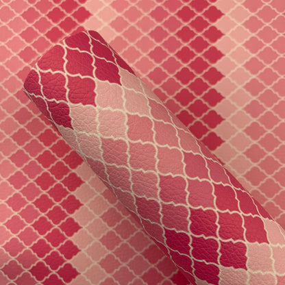 Moroccan Pinks Lattice Pebble Faux Leather