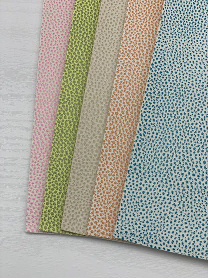 Orange Pebbles Textured Embossed Faux Leather Sheet
