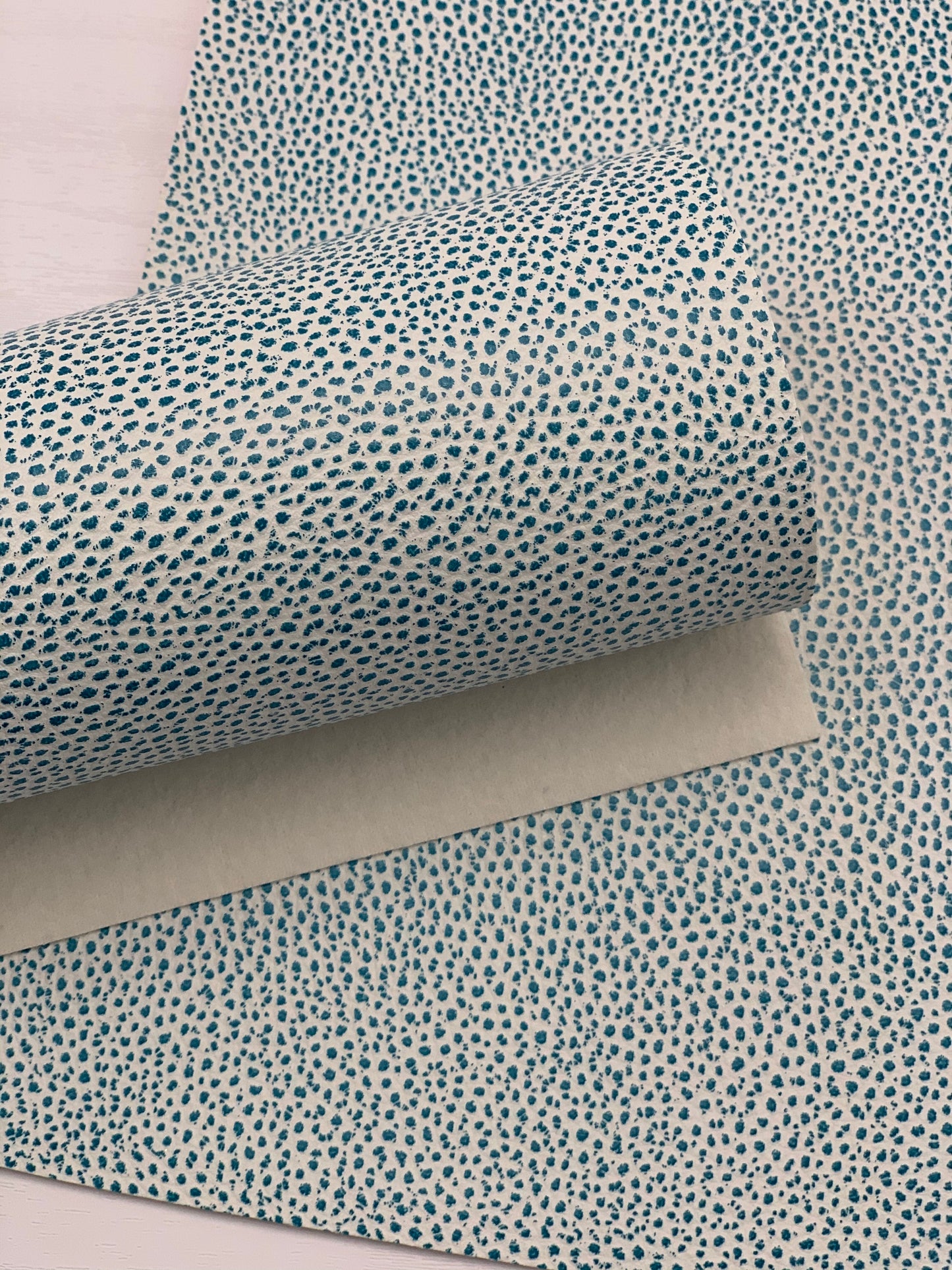 Blue Pebbles Textured Embossed Faux Leather Sheet