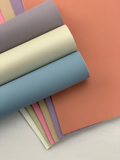 Smooth Solid Colors Faux Leather Sheet