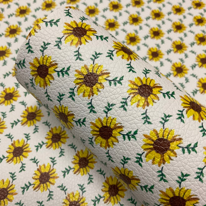Sunflowers Pebble Faux Leather