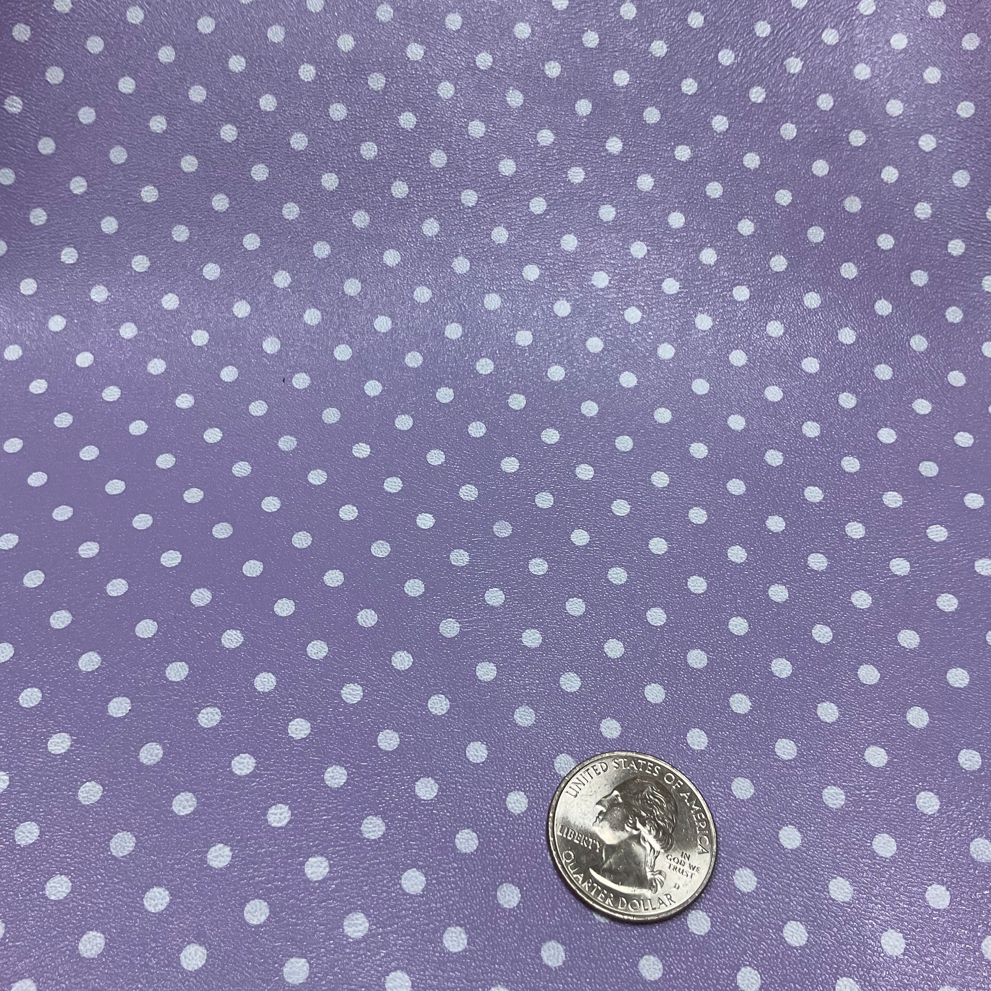 Purple Polka Dots Soft Faux Leather