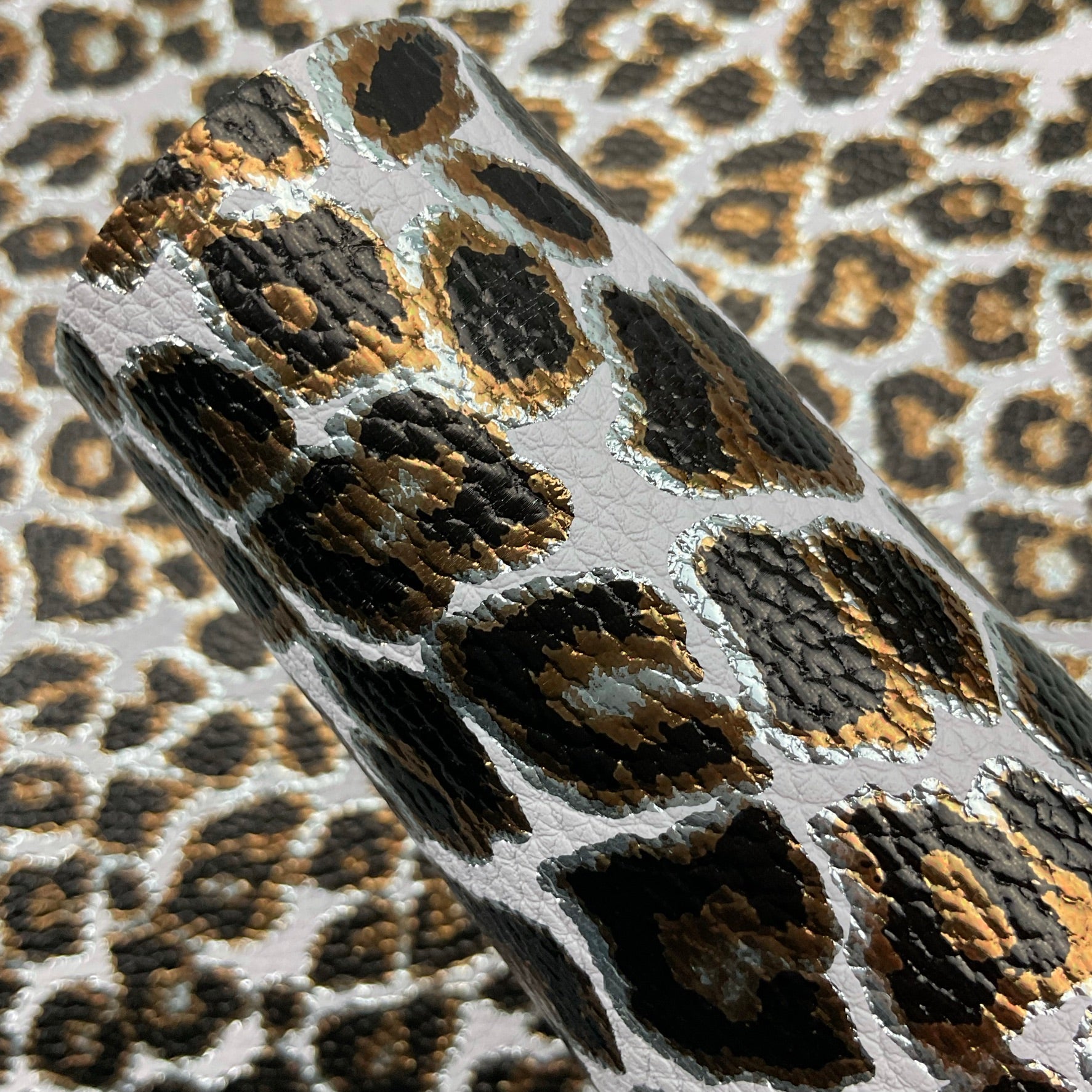Leopard Pebbled Faux Leather
