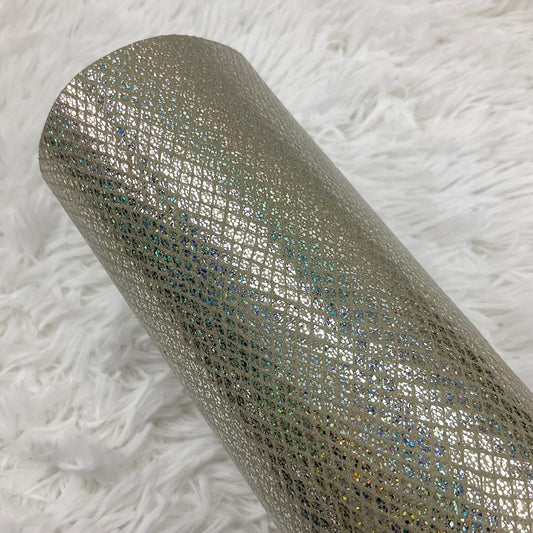 Gray Lattice Glitter Super Flexible Thin Fabric Sheet 