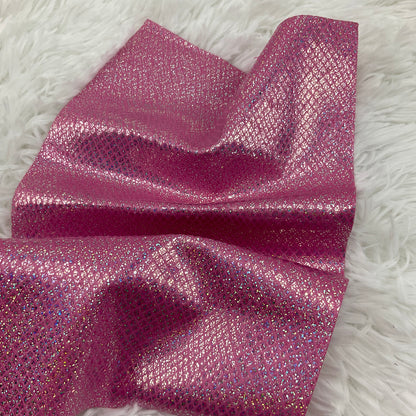 Pink Lattice Glitter Super Flexible Thin Fabric Sheet