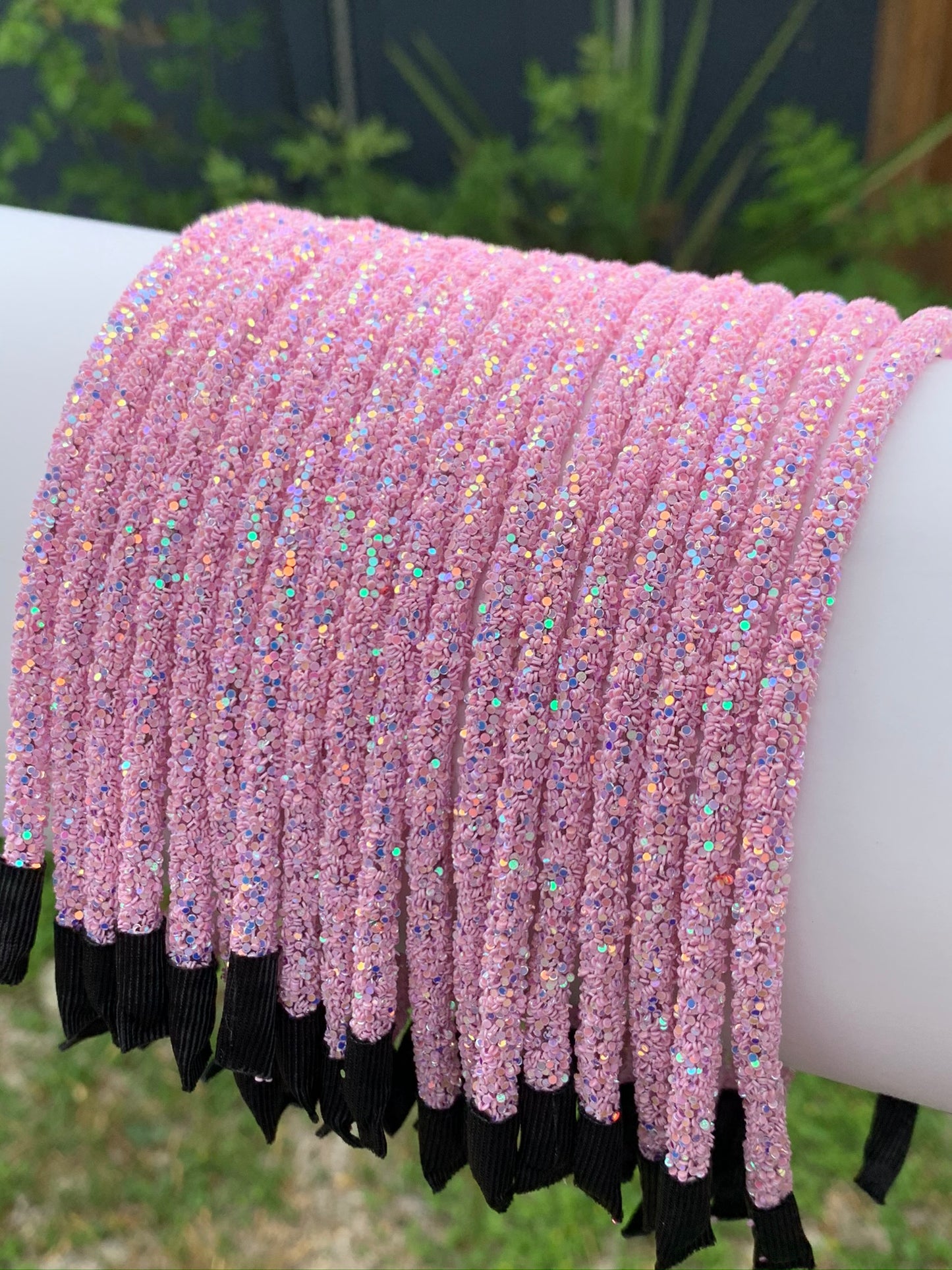 RESTOCKED! Pink AB Chunky Glitter Headband