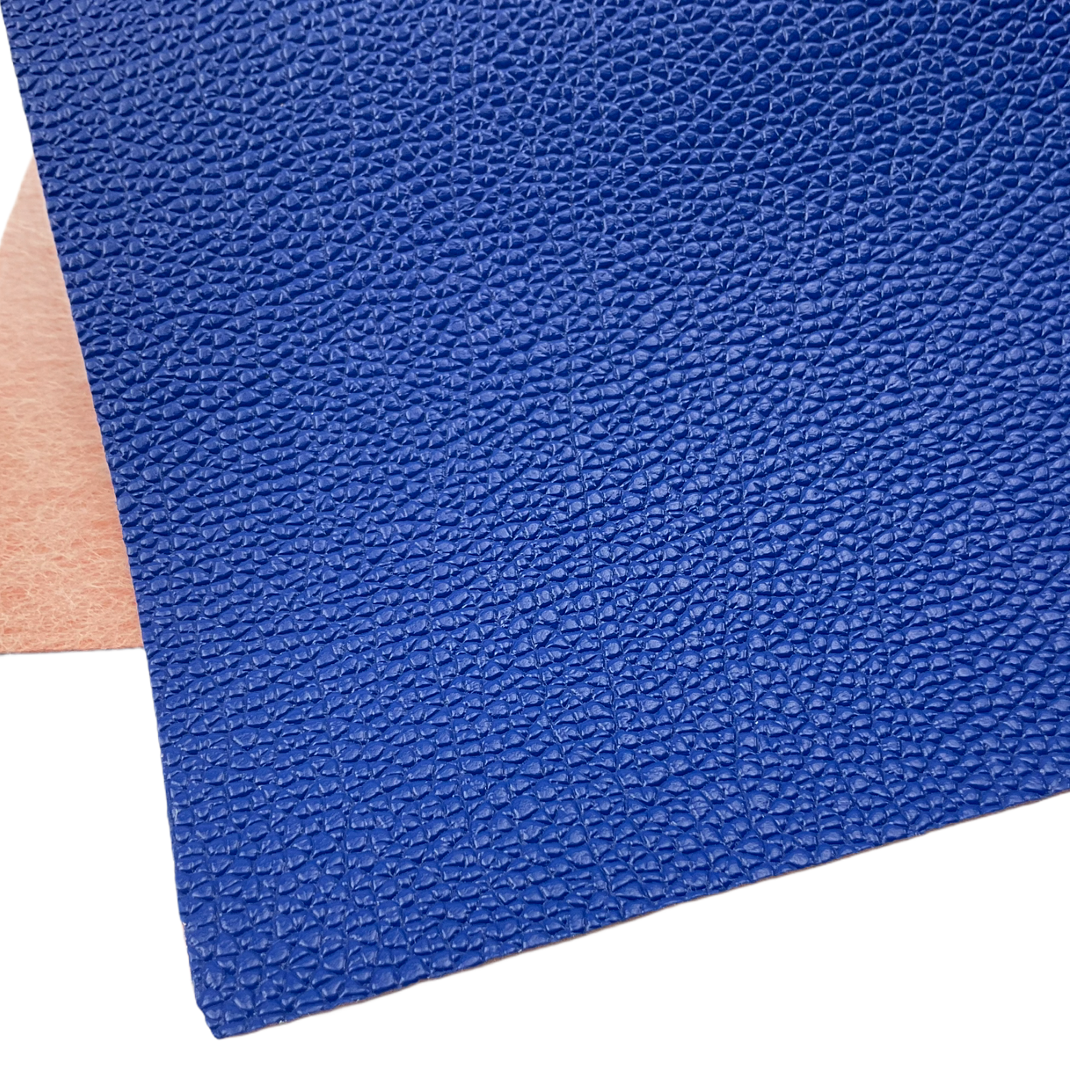 Blue Thick Litchi Faux Leather Sheet