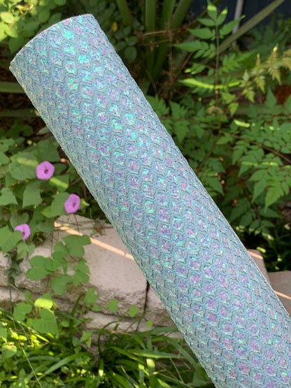 Blue Laced Chunky Glitter Canvas PREMIUM
