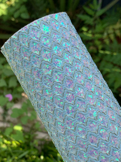 Blue Laced Chunky Glitter Canvas PREMIUM